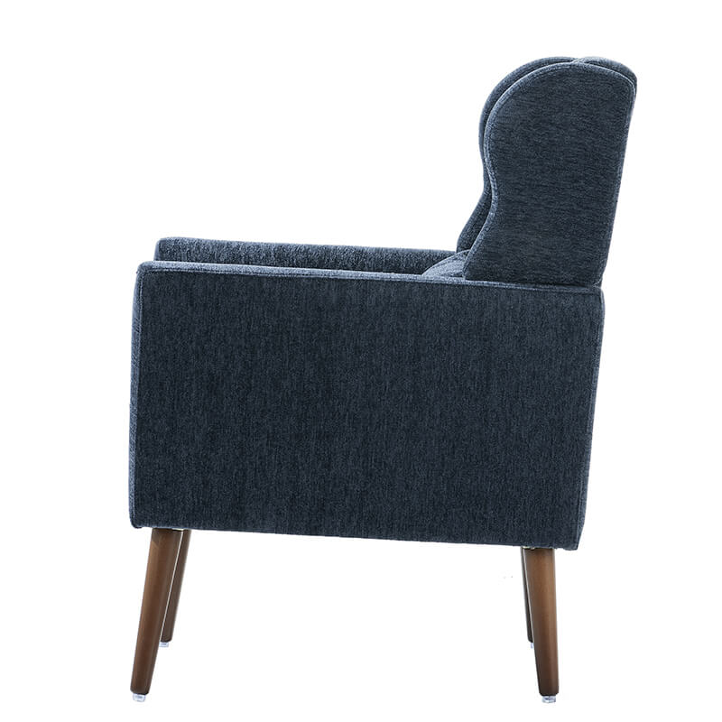 Modern Dark Blue Upholstered Accent Chair