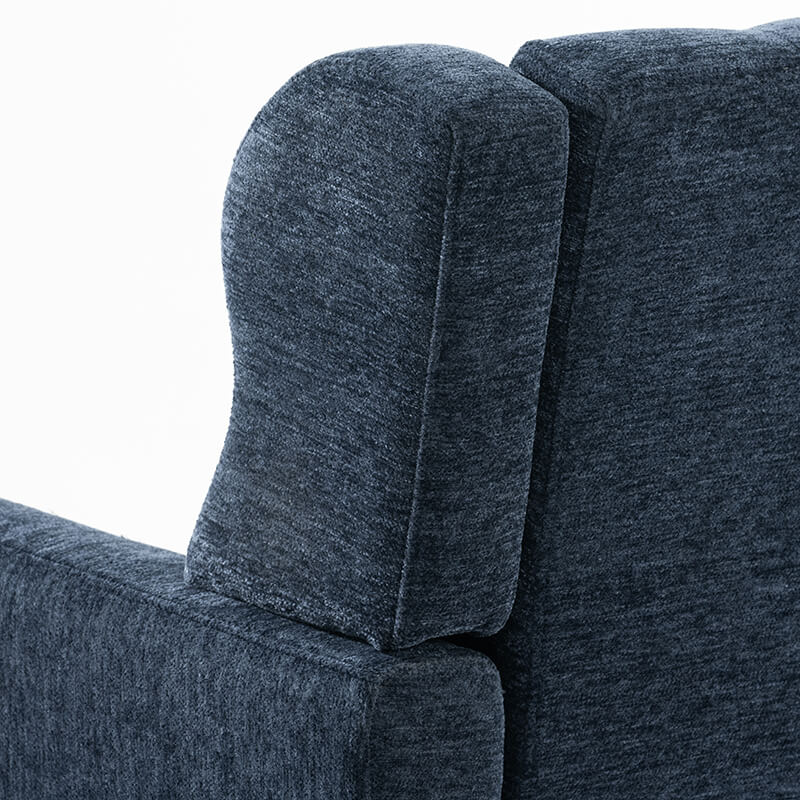 Modern Dark Blue Upholstered Accent Chair