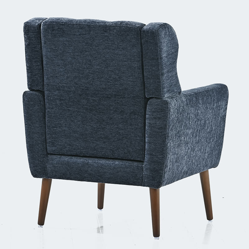 Modern Dark Blue Upholstered Accent Chair