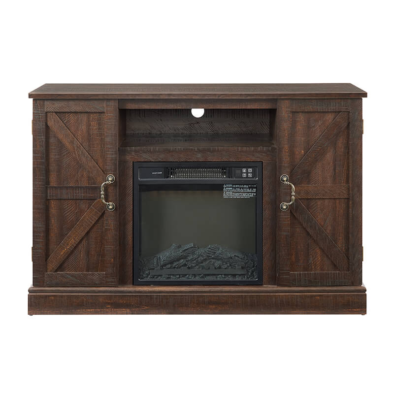 Farmhouse Espresso Electric Fireplace TV Stand