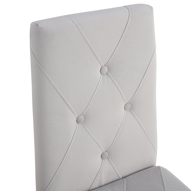 19.3" Velvet High Backrest Dining Chair