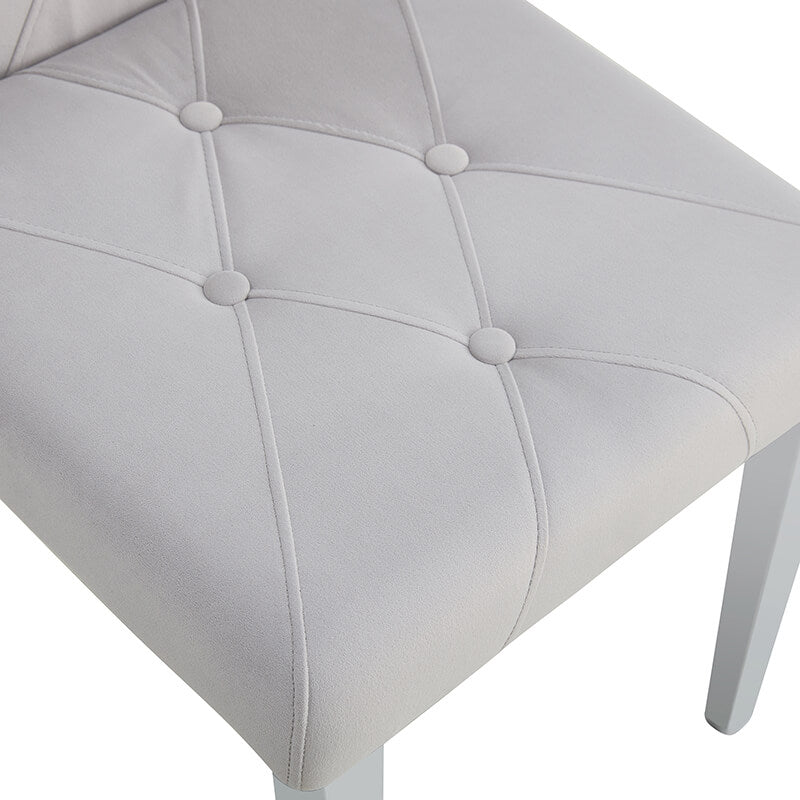 19.3" Velvet High Backrest Dining Chair