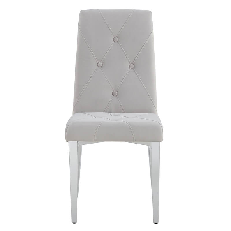 19.3" Velvet High Backrest Dining Chair