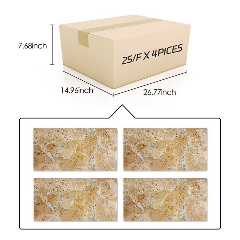 Beige Yellow Polished Natural Marble Tile