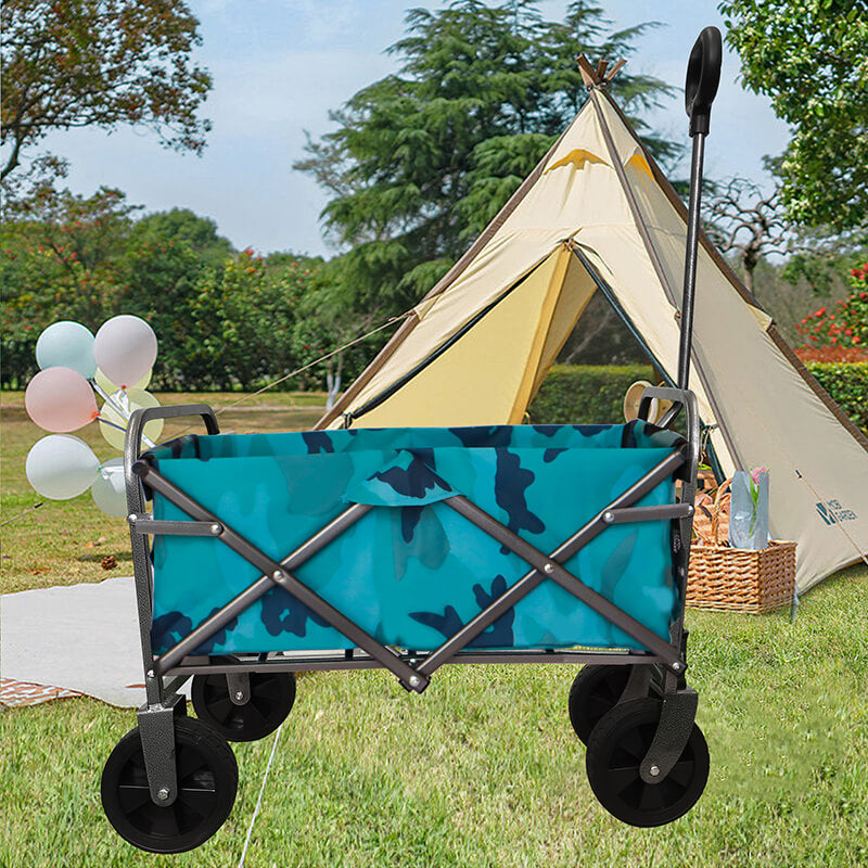 Navy Blue Outdoor Wagon Garden Cart