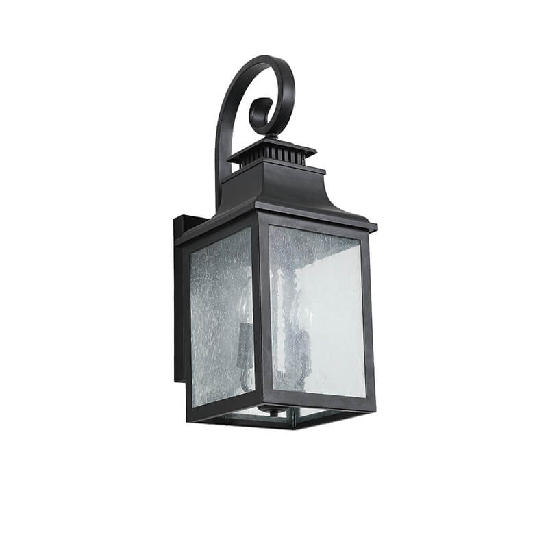 Modern Black Aluminum Outdoor Wall Light