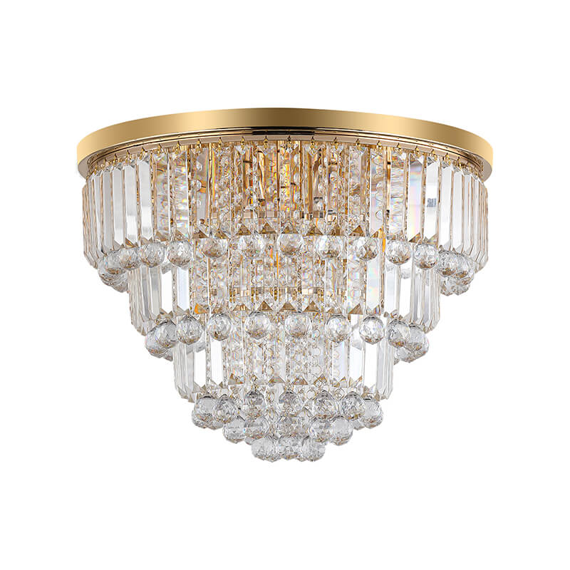 Modern Gold Clear Crystal LED Chandelier