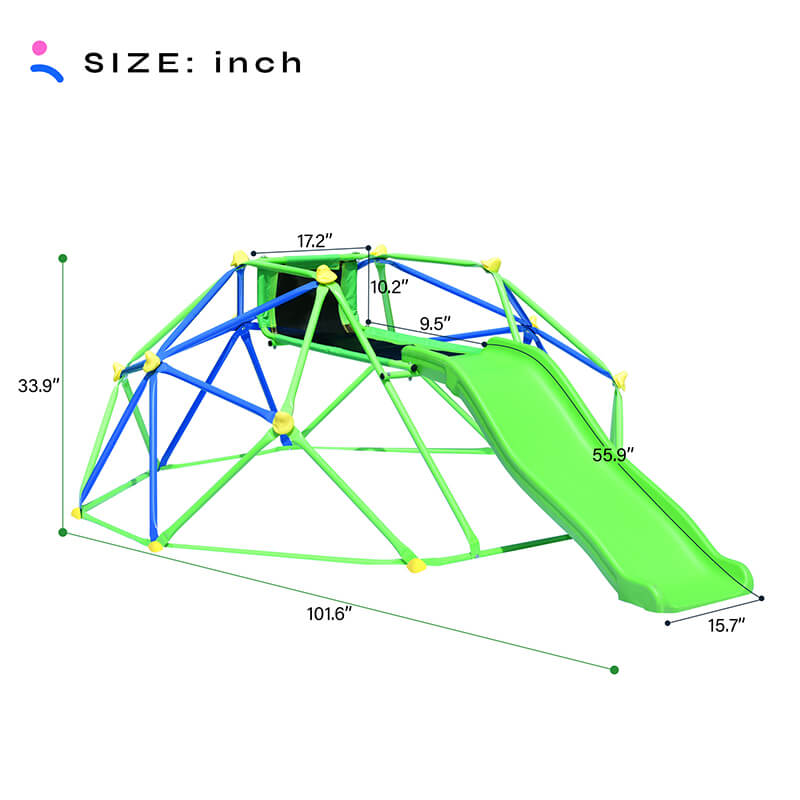 Green Kids Geometric Jungle Climbing Dome