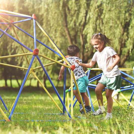 120" Blue Kids Dome Climber With Rust & UV Resistant Steel - 10ft Dome