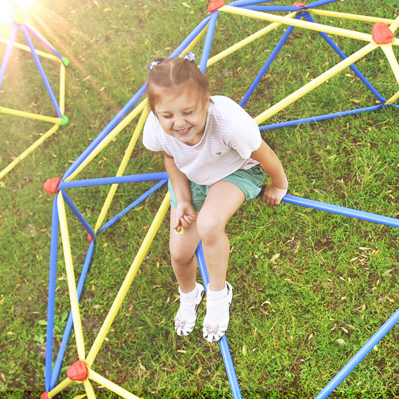 120" Blue Kids Dome Climber With Rust & UV Resistant Steel - 10ft Dome