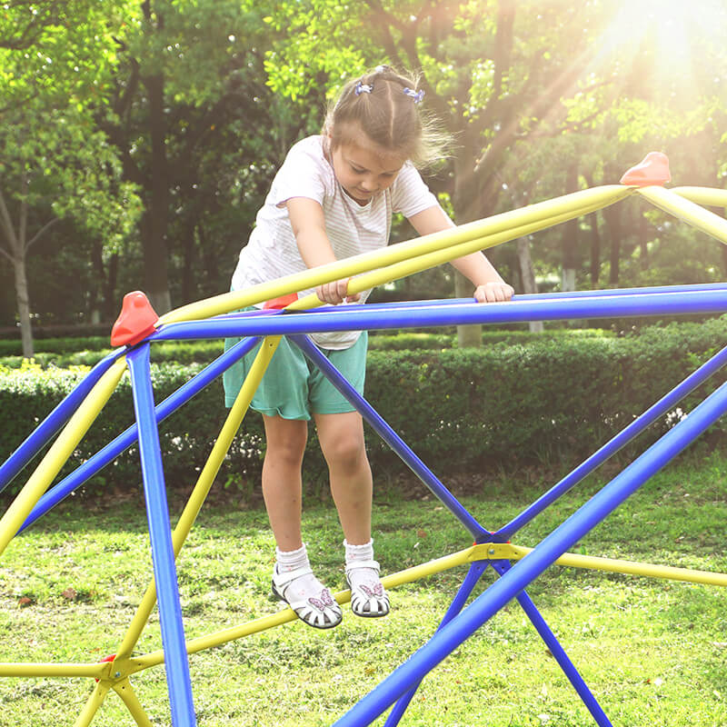 120" Blue Kids Dome Climber With Rust & UV Resistant Steel - 10ft Dome