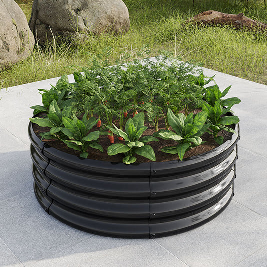 Tall Round Raised Garden Planter Bed