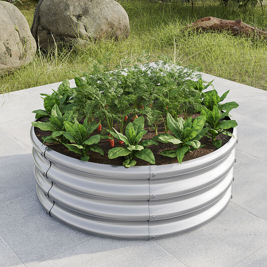 Round Raised Metal Garden Bed Kit