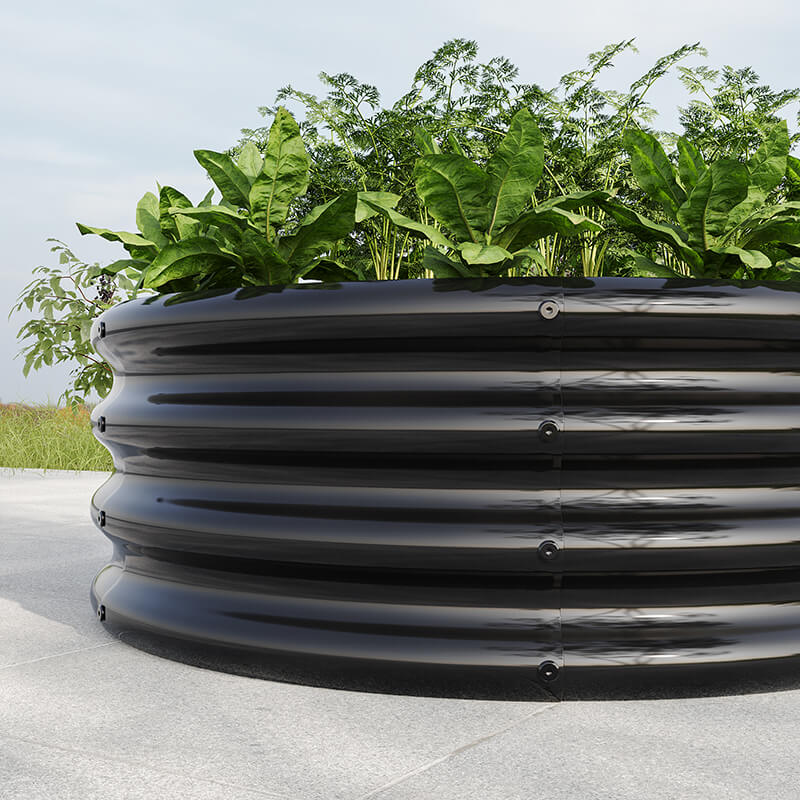 Tall Round Raised Garden Planter Bed