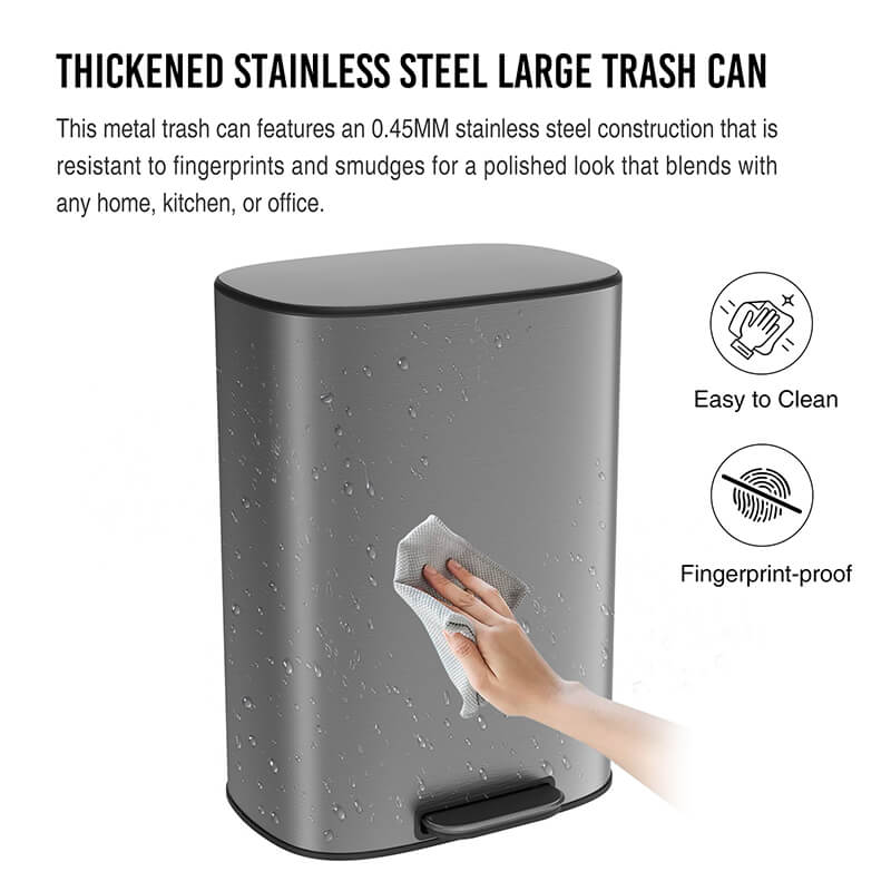 Foot Pedal Soft Close Trash Can