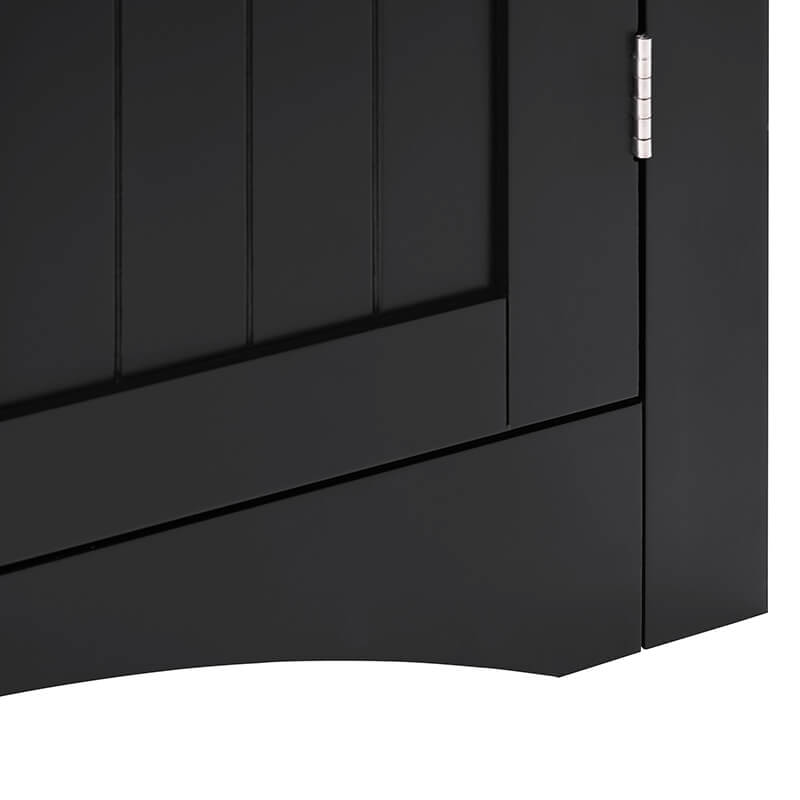 Coffee Black Corner Bathroom Floor Cabinet