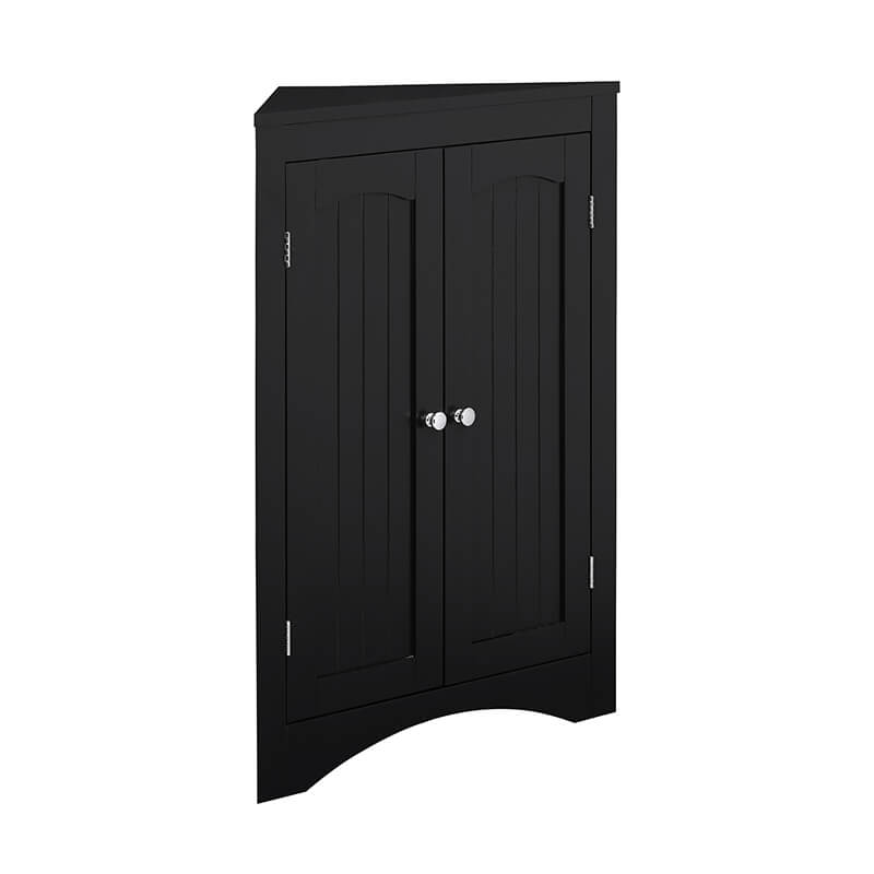 Coffee Black Corner Bathroom Floor Cabinet