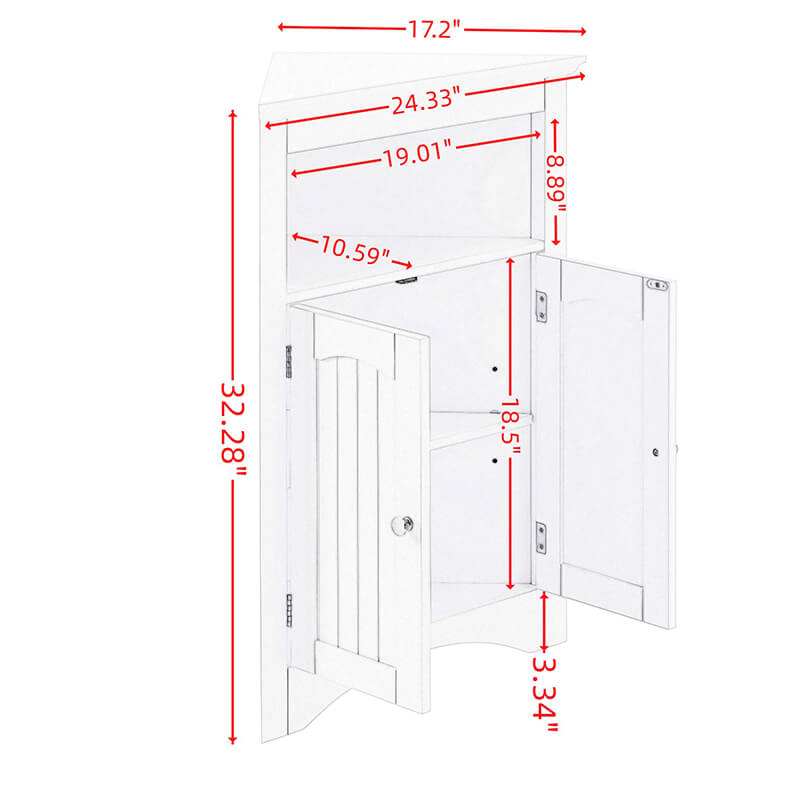 Coffee Freestanding Bathroom Storage Cabinet