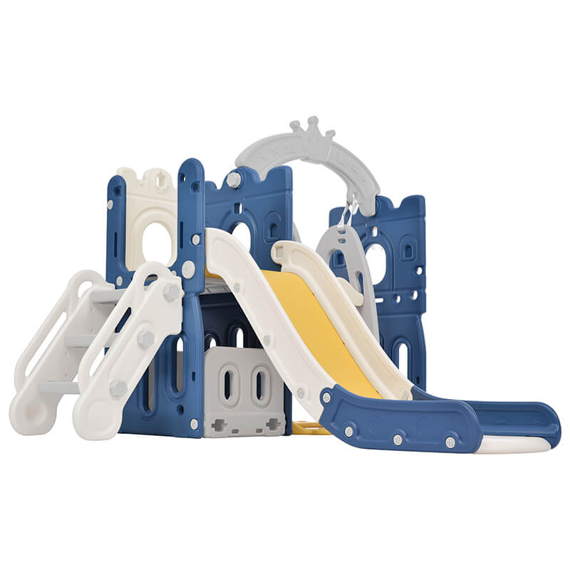 Blue Freestanding Toddler Slide & Swing Set