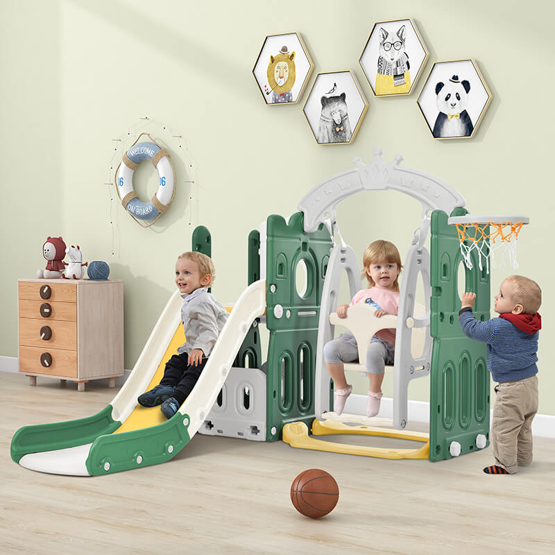 Playground Toddler Climber Slide & Swing Set