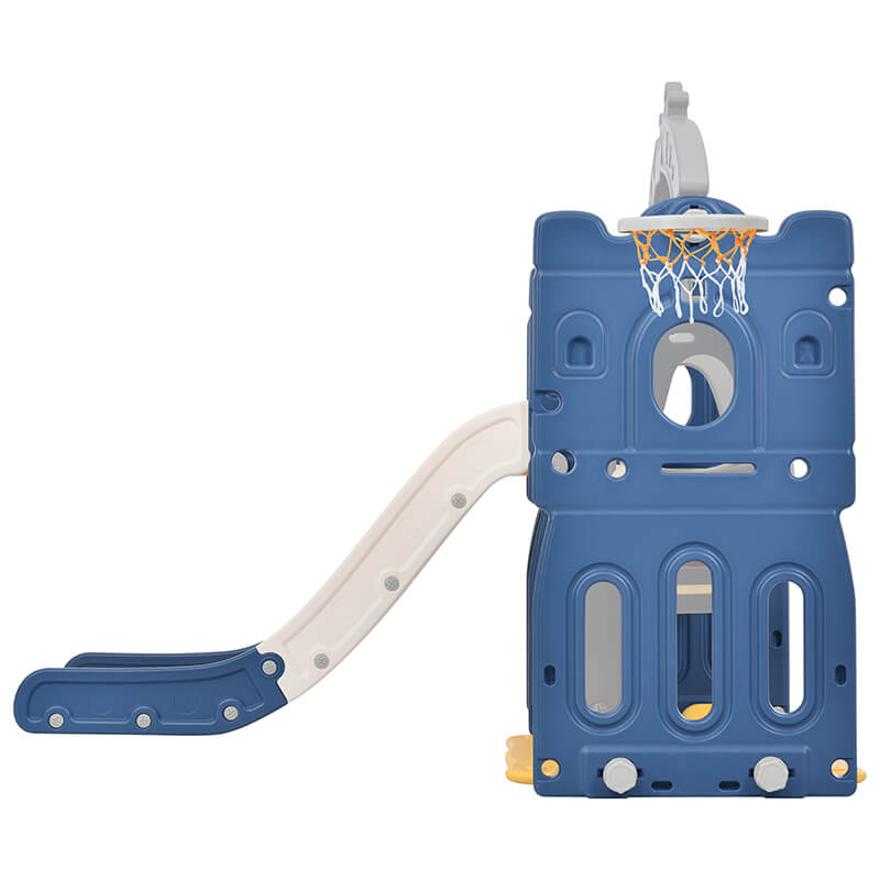 Blue Freestanding Toddler Slide & Swing Set