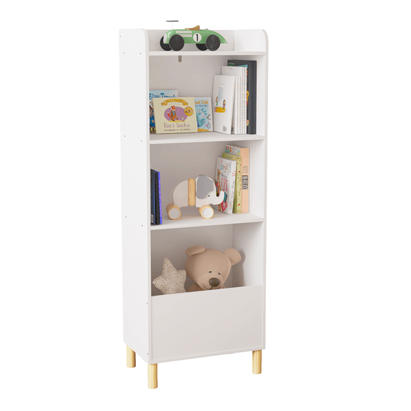 White 4-Tier Book Display Kids Bookcase