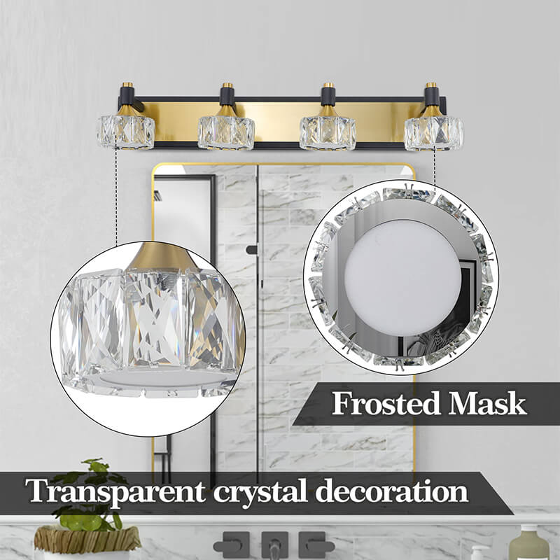 27.6" Modern LED Crystal Mirror Light 