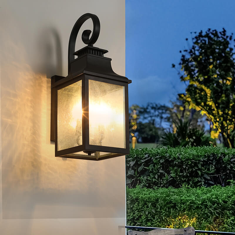 Modern Black Aluminum Outdoor Wall Light