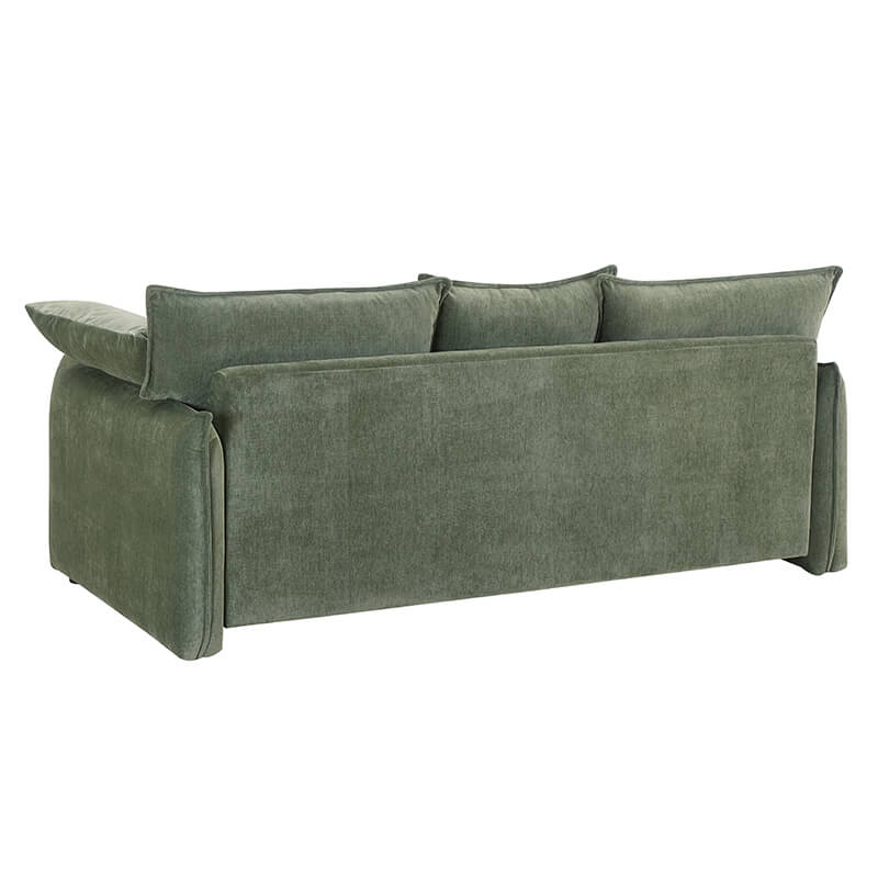 Mid-Century Green Cozy 3-Seater Couch Sofa