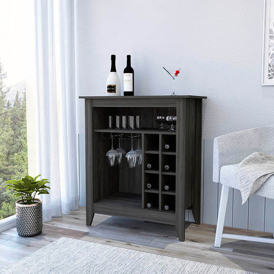 Brown Carbon Espresso Wine Bar Cabinet