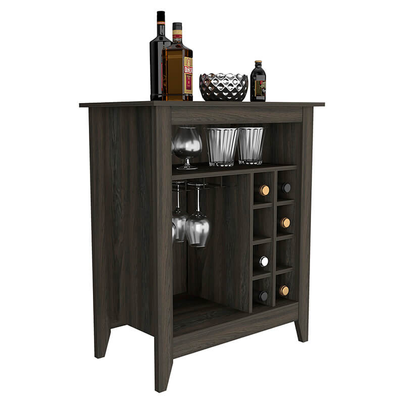 Brown Carbon Espresso Wine Bar Cabinet