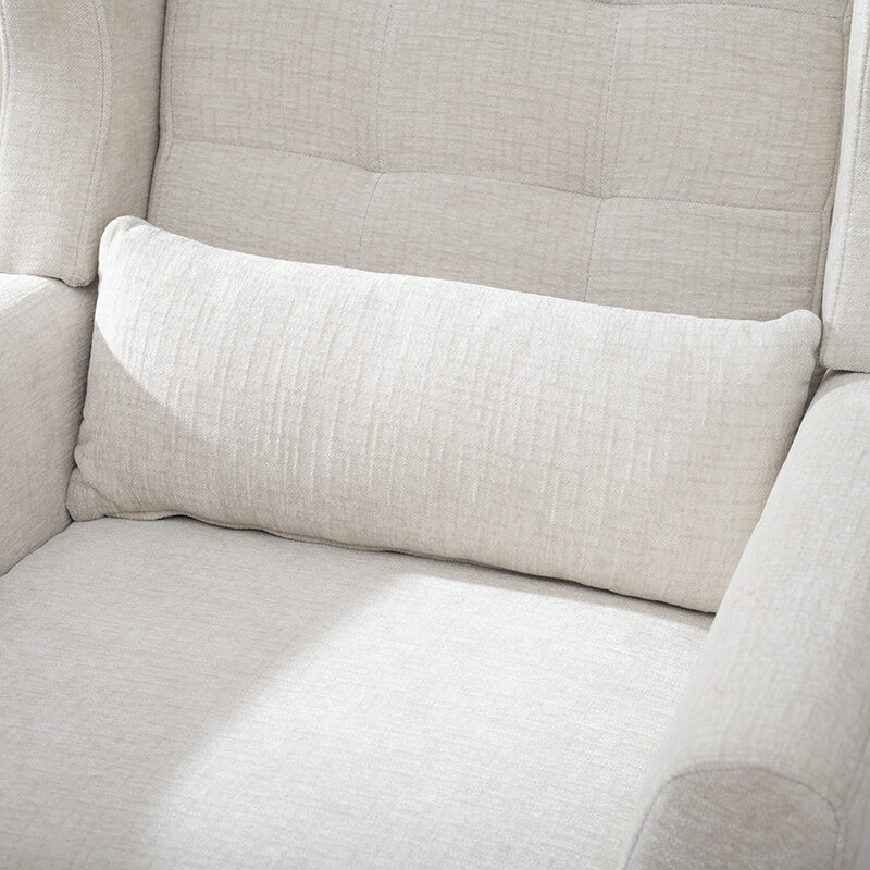 Modern Beige Chenille Fabric Accent Chair