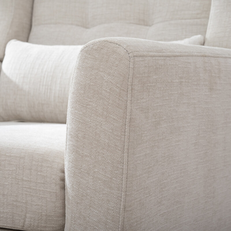 Modern Beige Chenille Fabric Accent Chair