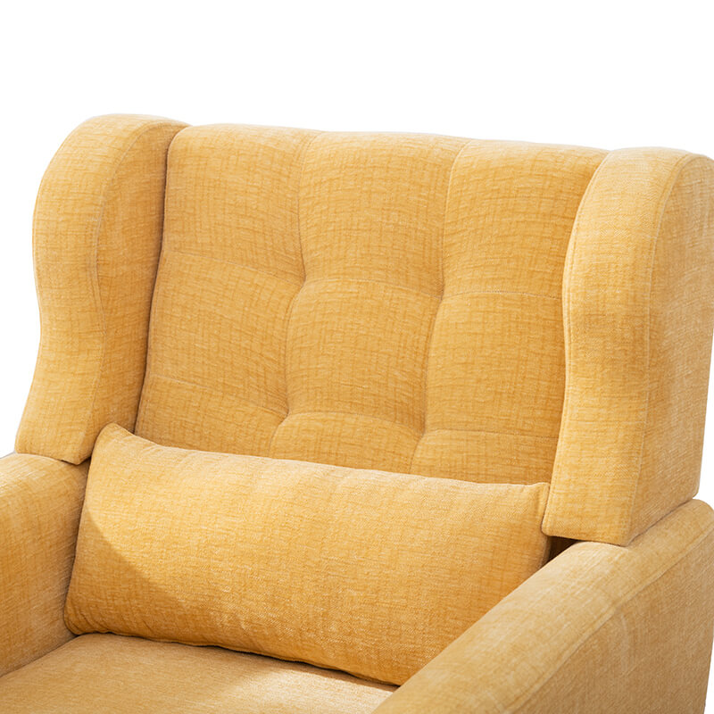 Yellow Upholstered Foam Filled Accent Chair