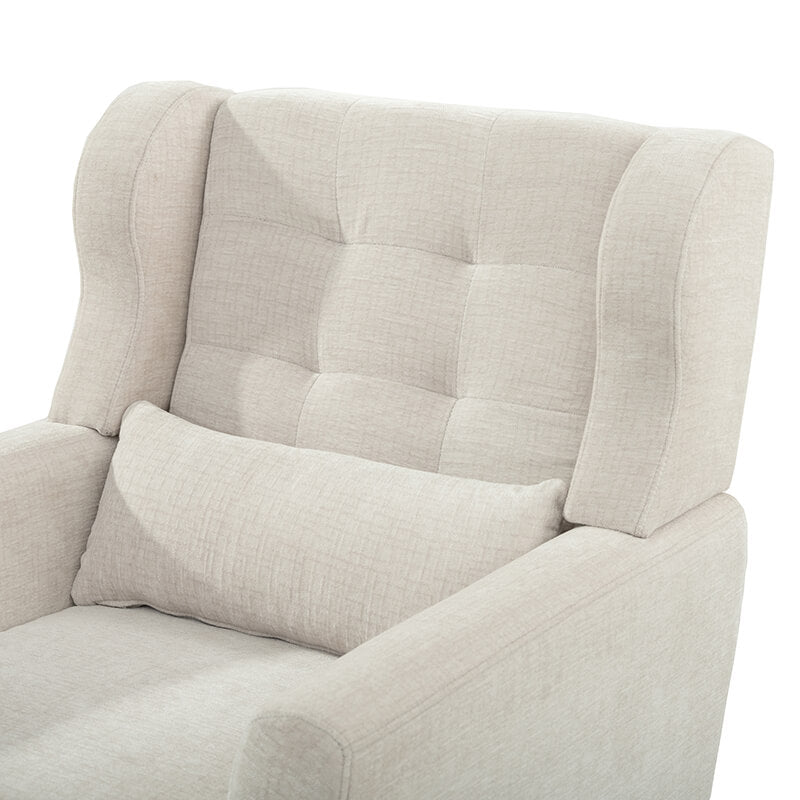 Modern Beige Chenille Fabric Accent Chair