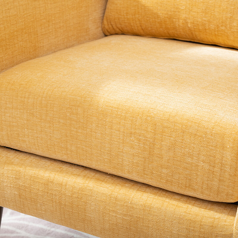 Yellow Upholstered Foam Filled Accent Chair