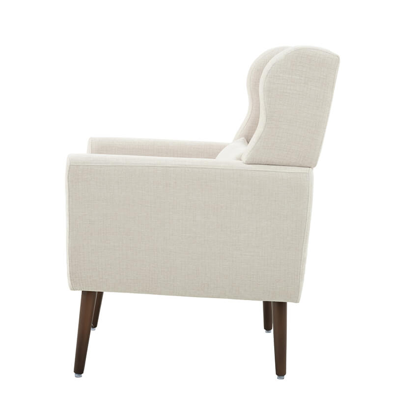 Modern Beige Chenille Fabric Accent Chair