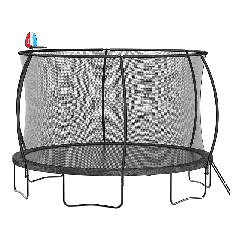 144" Black Enclosure Net Pumpkin Trampoline