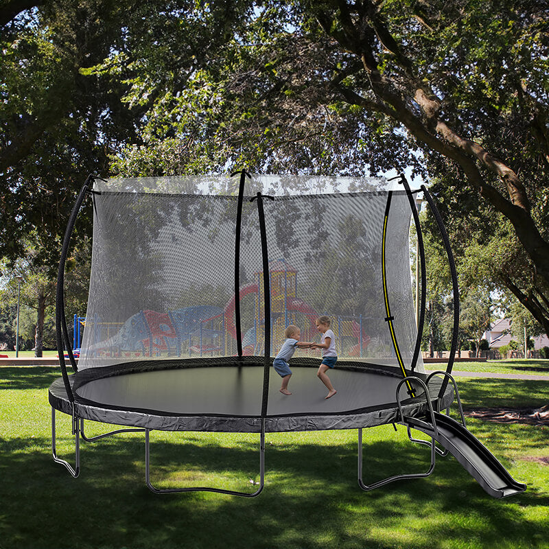 Black Outdoor Enclosure Net Pumpkin Trampoline