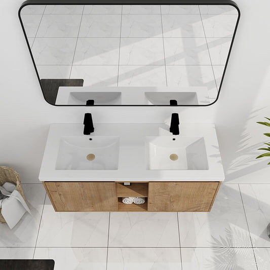 47.6" Modern Imitative Oak Bathroom Vanity