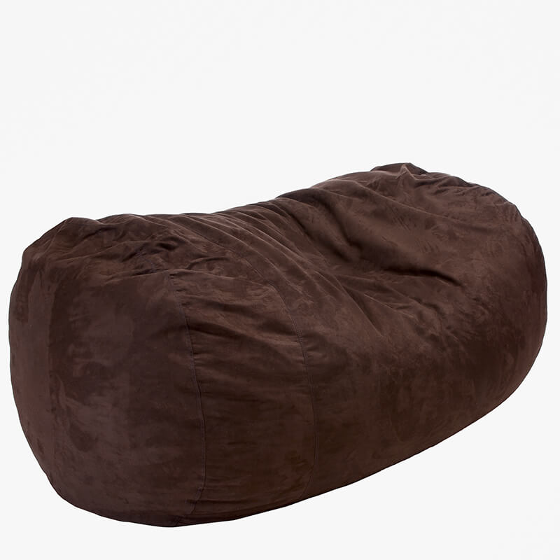 84" Rosella Modern Dark Brown Microfiber Bean Bag