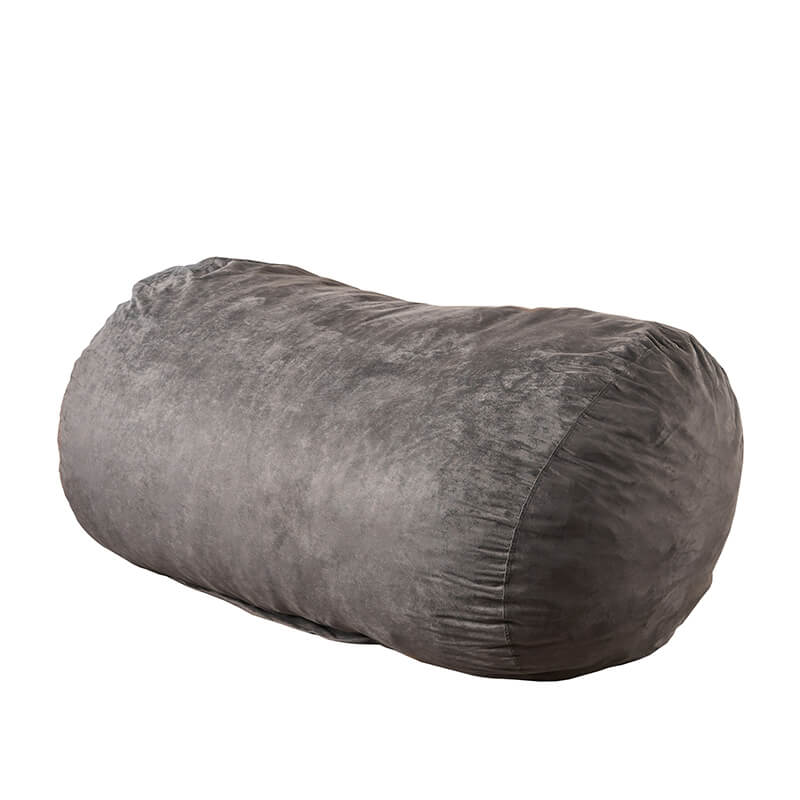 68.7" Lamesa Modern Charcoal Microfiber Bean Bag