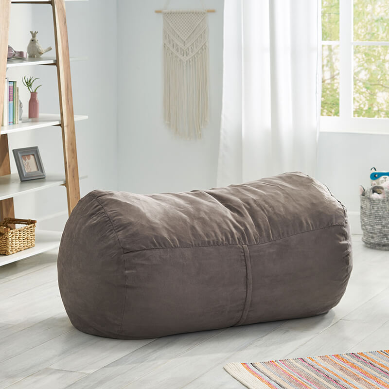 46" Birtz Modern Charcoal Microfiber Bean Bag