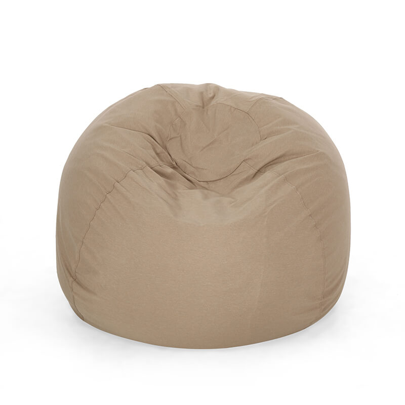 52" Beige Water Resistant Bean Bag For Indoors And Outdoors