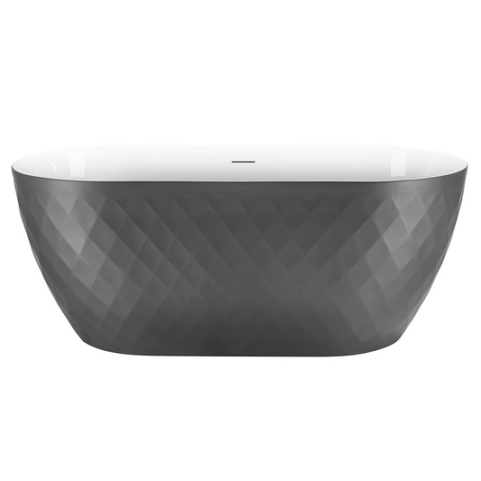 59'' Freestanding Oval Acrylic Bathtub