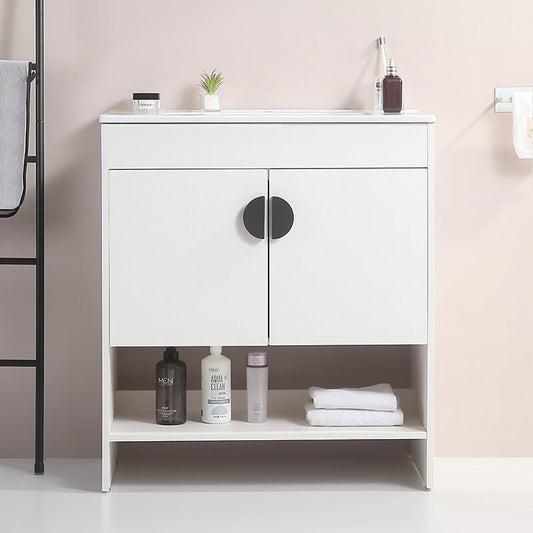 29.9" White Rectangular Bathroom Vanity Cabinet