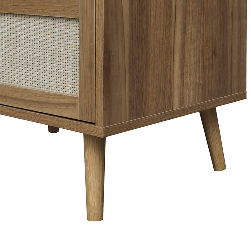 Modern Walnut Particle Board 3-Drawer Cabinet