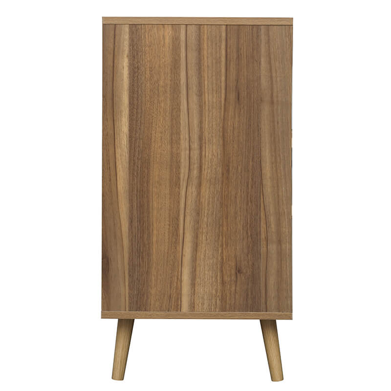 Modern Walnut Particle Board 3-Drawer Cabinet