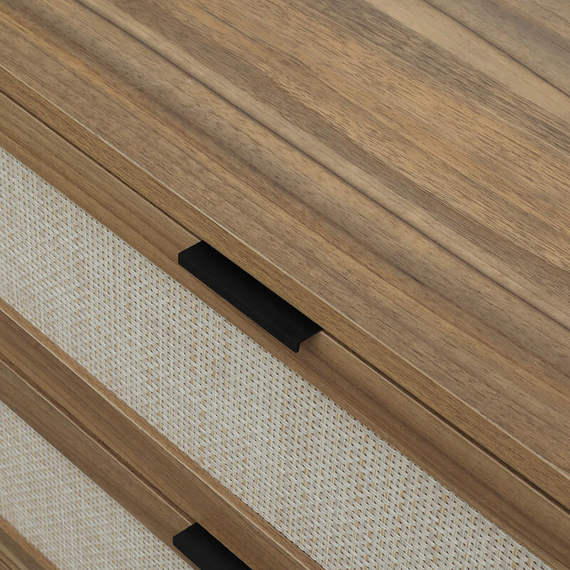 Modern Walnut Particle Board 3-Drawer Cabinet