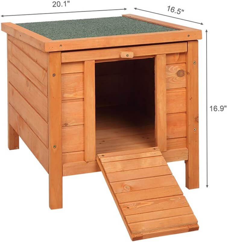 Brown Wooden Rabbit Hutch